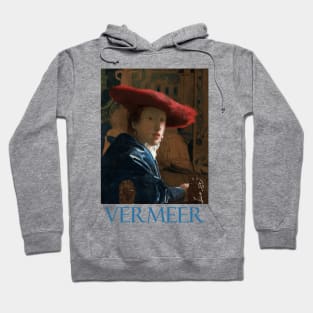 Girl with a Red Hat by Johannes Vermeer Hoodie